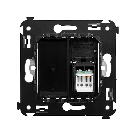 Розетка компьютерная RJ-45 в стену, кат.5e одинарная, "Avanti", "Черный квадрат" 4402463 в наличии по выгодной цене. Краснодар. ЮГКАБЕЛЬ.