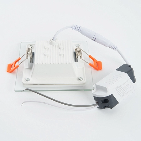 Светильник светодиодный (встраив.)   6W/175-260V 4000K 480Лм IP20 белый (AL2111) 100х100 стекло 27853 - купить по низкой цене в Краснодаре | ЮгКабель