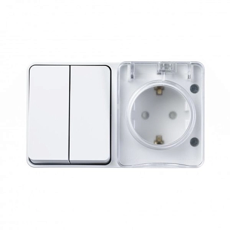 Блок ОП розетка 16А 250В с заземл. защ. шторки   2-кл. выключатель 10А IP54 бел. Profi54 ATN540174 в наличии по выгодной цене. Краснодар. ЮГКАБЕЛЬ.