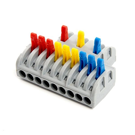 Клеммный соединитель (без пасты) для подключ. фаз. проводников 3 контакт груп LD222-428 12-проводная 39500 - купить по низкой цене в Краснодаре | ЮгКабель