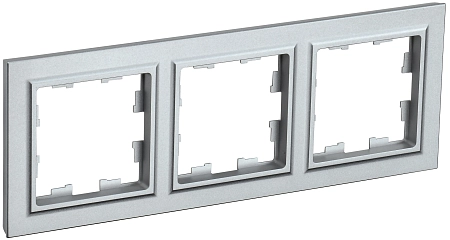 BRITE Рамка 3-мест. РУ-3-БрА алюм. IEK BR-M32-K47