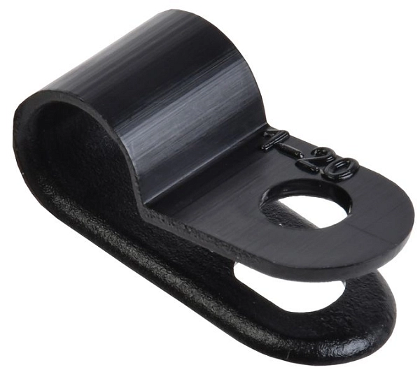 Скоба крепежная d5мм нейлоновая черная (50шт) USK11-05-050-K02 в каталоге ЮгКабель