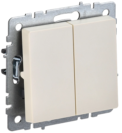 BRITE Выключ. 2-кл. 10А ВС10-2-0-БрКр беж. IEK BR-V20-0-10-K10