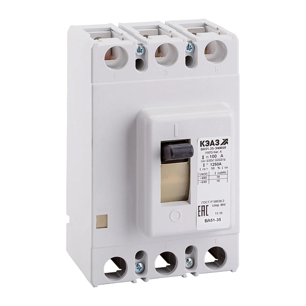 Выкл. автомат. ВА 51-35М1-340010 (100А) 1250 lm 690В/50Гц AC-УХЛ3 108310 Выкл. автомат. ВА 51-35М1-340010 (100А) 1250 lm 690В/50Гц AC-УХЛ3 108310 в каталоге ЮгКабель