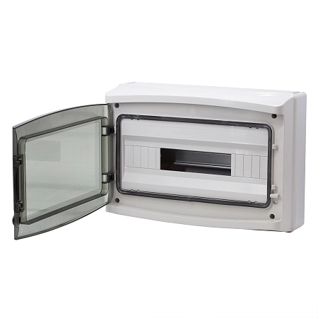 Щит настен. 18 мод. (408х280х133) IP65 серый, с клеммным блоком 63А, с дверцей, RAMbase RB18W6TGD - купить по низкой цене в Краснодаре | ЮгКабель