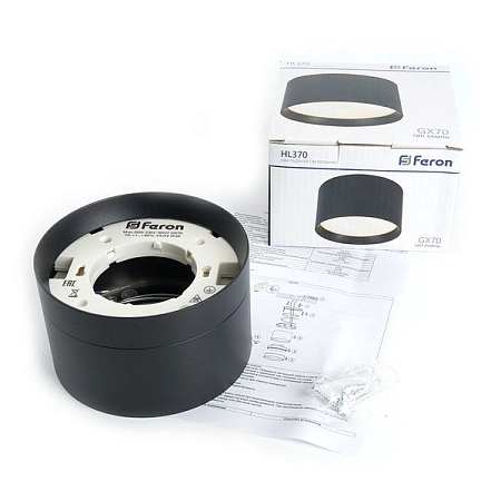 Светильник неповоротный накладной GX70 230V черный (115х70) IP20 HL370 48298 - купить по низкой цене в Краснодаре | ЮгКабель