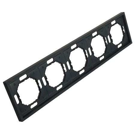 Рамка 5-местная (черный уголь) soft touch Эмили 49862 в наличии по выгодной цене. Краснодар. ЮГКАБЕЛЬ.