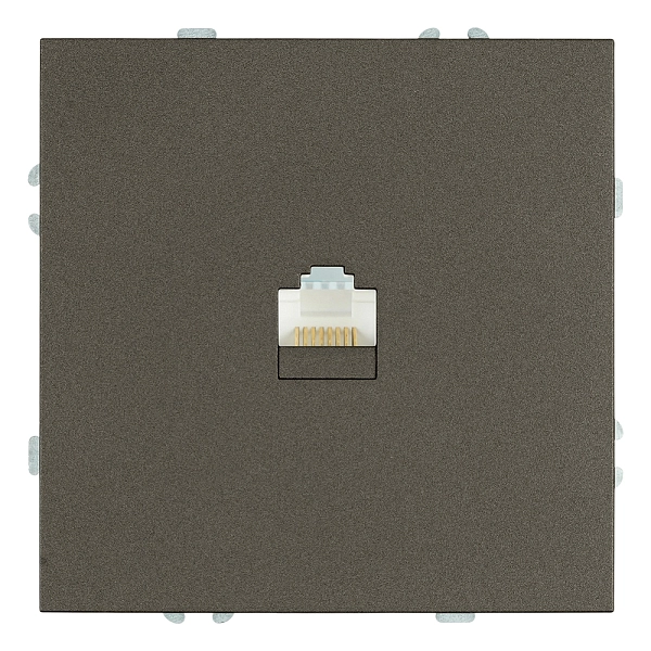 Розетка СП 1-м компьютерная RJ45 UTP механизм (антрацит) soft touch Эмили RST00-5117-09 49925 в каталоге ЮгКабель