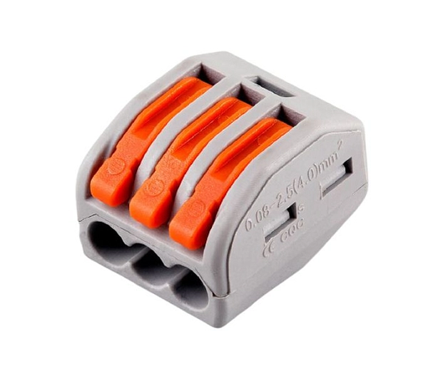 Клеммный соединитель 3х2,5-4 (без пасты) (многожильный) 32А (5шт/уп) STEKKER 32421 Клеммный соединитель 3х2,5-4 (без пасты) (многожильный) 32А (5шт/уп) STEKKER 32421 в каталоге ЮгКабель