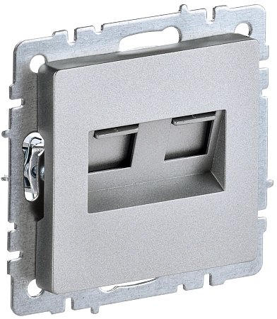 BRITE Роз. комп. 2-ая RJ45 кат.5E РК10-2-БрА алюм. IEK BR-K20-1-K47