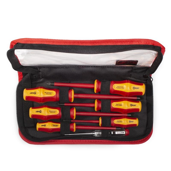 Набор диэлектрических отверток ПРОФИ НИО-07 с профилями шлиц и позидрив, 7 шт. 78618 в каталоге ЮгКабель