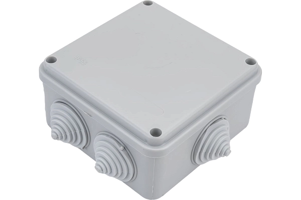 Коробка монтажная ОП  85х85х40 с 6 вводами IP44 (серый) GE41235 Коробка монтажная ОП  85х85х40 с 6 вводами IP44 (серый) GE41235 в каталоге ЮгКабель