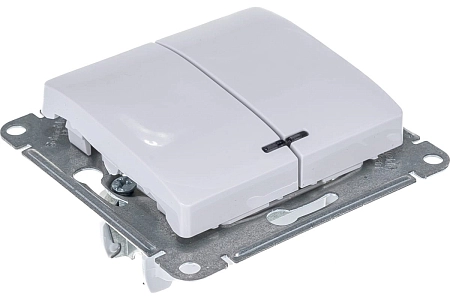 Выключатель СП 2-м с подсв. механизм (белый) Glossa GSL000153 в наличии по выгодной цене. Краснодар. ЮГКАБЕЛЬ.