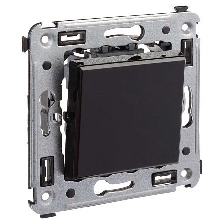 Выключатель одноклавишный в стену, "Avanti", "Черный квадрат" 4402103 в наличии по выгодной цене. Краснодар. ЮГКАБЕЛЬ.