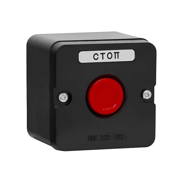 Пост кнопочный ПКЕ-212/1 кнопка "Стоп" красн. Электродеталь в каталоге ЮгКабель