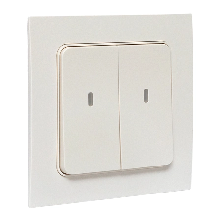 Умный беспроводной выключатель Стокгольм 2-кл. белый Zigbee EKF Сonnect RCV-ST2-WS-ZB