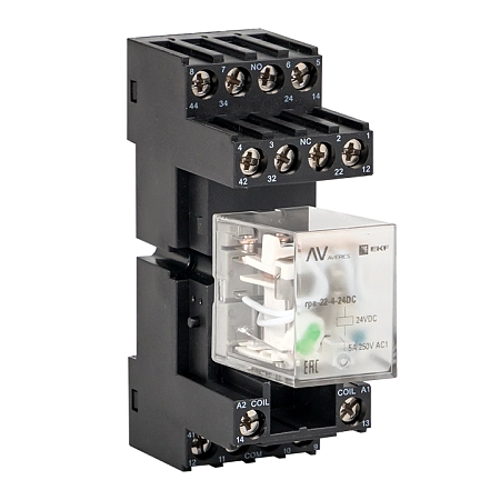 Разъем для реле РM4 22/4 EKF AVERES rm4-22-4 - купить по низкой цене в Краснодаре | ЮгКабель