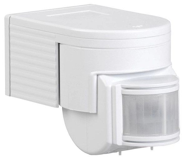 Датчик движения белый, макс. нагрузка 1100Вт, угол обзора 180°, дальность 12м IP44 (ДД 012) LDD10-012-1100-001 в каталоге ЮгКабель