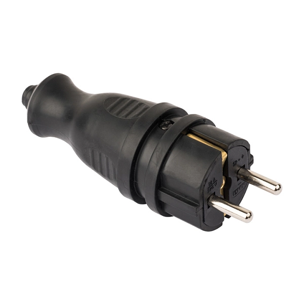 Вилка каучук 1-ф., 16А прямая IP44 черная 230В в уп. EKF PRO RPS-011-16-230-44-r Вилка каучук 1-ф., 16А прямая IP44 черная 230В в уп. EKF PRO RPS-011-16-230-44-r в каталоге ЮгКабель