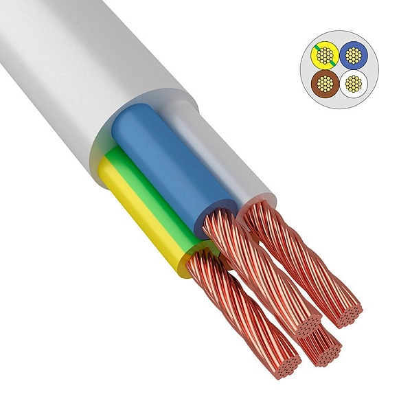 Провод ПВС 4х1,5 белый ПАРТНЕР-ЭЛЕКТРО в каталоге ЮгКабель