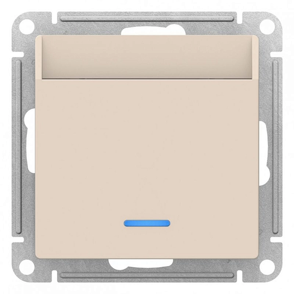 Выключатель СП карточный 10А без задержки времени механизм (бежевый) Atlas ATN000267 в каталоге ЮгКабель