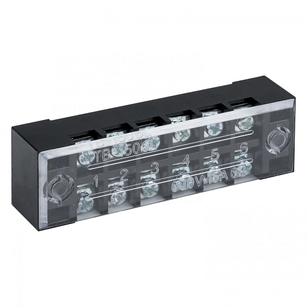 Блок зажимов  1,5 мм2  15A  6 клеммных пар TB-1506 EKF PROxima tb-1506 в каталоге ЮгКабель