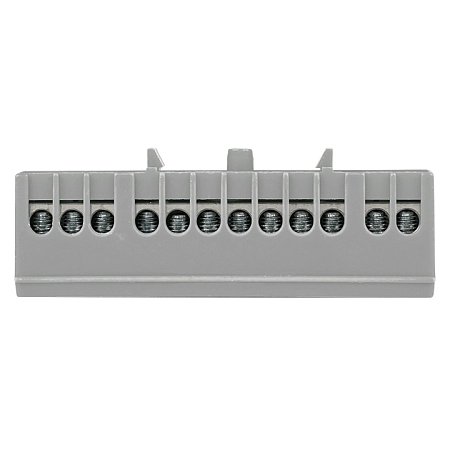 Шина "фаза" L (6х9мм) 12 отверстий латунь серый изолированный корпус на DIN-рейку EKF PROxima sn0-63-12-is - купить по низкой цене в Краснодаре | ЮгКабель