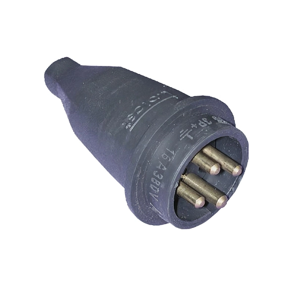 Вилка каучук 3-ф., 32А прямая IP44 3103-301-0300 в каталоге ЮгКабель