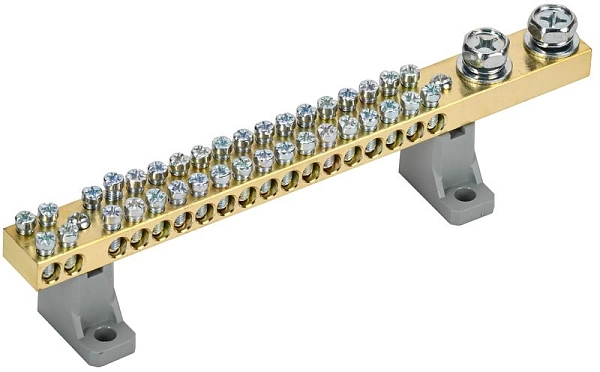 Шина N "ноль" на двух угл. изол. 200А ШНИ-10х18-36-L2-С IEK YNN30-36-C2-K03 в каталоге ЮгКабель