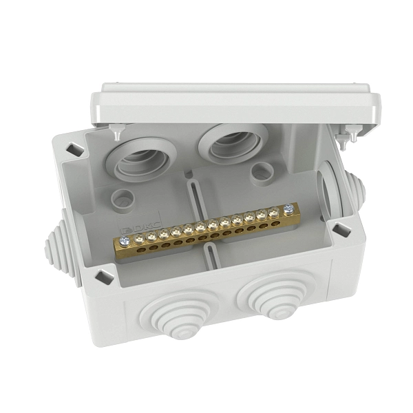 Коробка уравнивания потенциалов, 12 зажимов, 6 вводов д.25мм,120х80х50мм, IP55 NE3112 в каталоге ЮгКабель