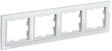 BRITE Рамка 4-мест. РУ-4-БрБ бел. IEK BR-M42-K01