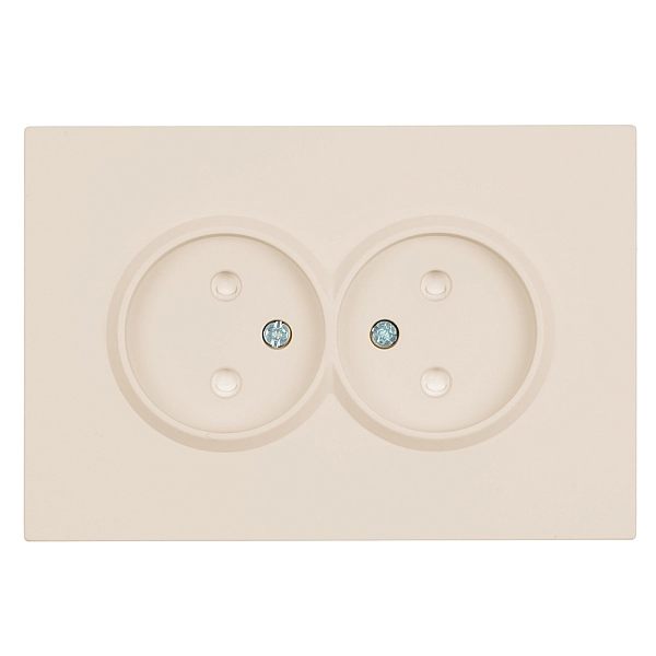 Розетка СП 2-м без з/к с шторк. (кашемир) soft touch Эмили RST16-5116-08 49903 в каталоге ЮгКабель