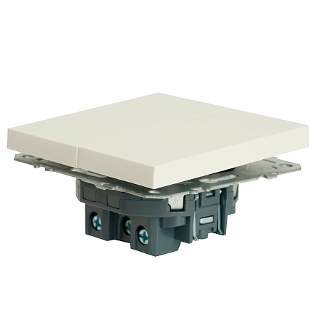 Выключатель СП 2-м механизм (белый фарфор) soft touch Эмили RSW10-5104-01 49866 в наличии по выгодной цене. Краснодар. ЮГКАБЕЛЬ.