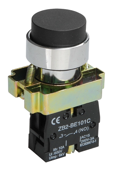 Кнопка управления LAY5-BL21 без подсветки черная 1з BBT70-BL-K02 в каталоге ЮгКабель