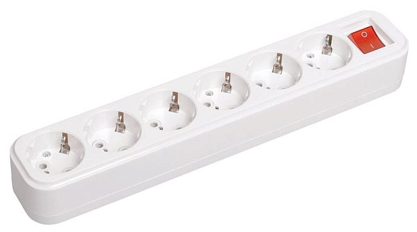 Колодка 6-и местн., с з/к, с выкл. (для удлинителей) KYP11-16-06-00-ZK в каталоге ЮгКабель