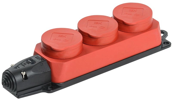 Розетка каучук 1-ф., 16A трехместная с защитными крышками IP44 красная PKR61-016-2-K04 Розетка каучук 1-ф., 16A трехместная с защитными крышками IP44 красная PKR61-016-2-K04 в каталоге ЮгКабель