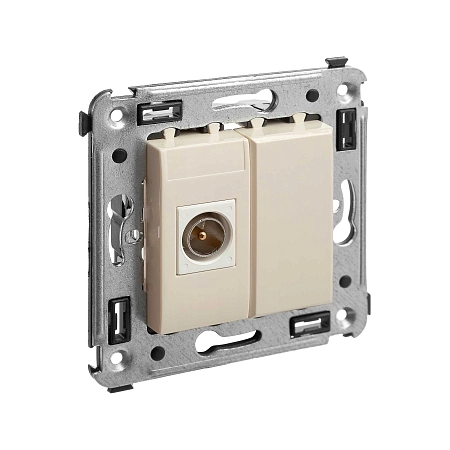 Розетка TV оконечная в стену, "Avanti", "Ванильная дымка" 4405503 в наличии по выгодной цене. Краснодар. ЮГКАБЕЛЬ.