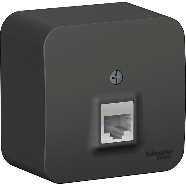 Розетка ОП 1-м RG-45 (антрацит) Blanca BLNIA045006 в каталоге ЮгКабель