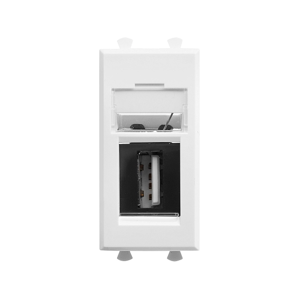 USB 2.0 розетка модульная, тип А-А, "Avanti", "Белое облако", 1 модуль 4400401 в каталоге ЮгКабель