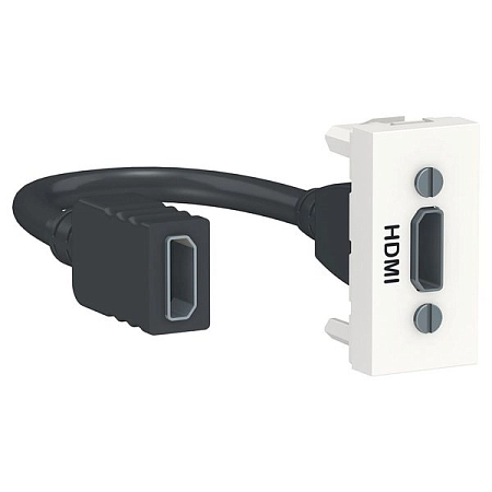 UNICA MODULAR РОЗЕТКА HDMI, 1 модуль, БЕЛЫЙ NU343018