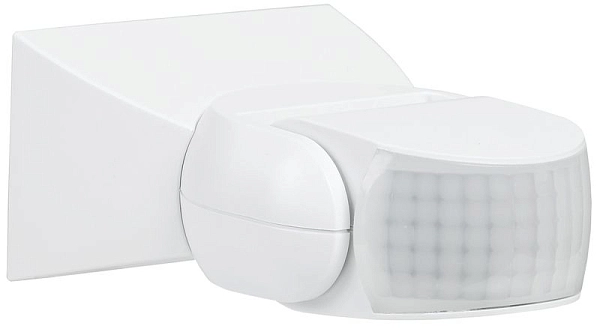 Датчик движения белый, макс. нагрузка 1200Вт угол обзора 180°, дальность 12м IP65 (ДД 013) LDD10-013-1100-001 в каталоге ЮгКабель