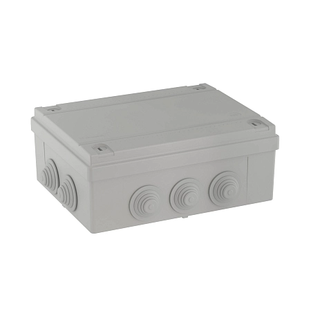 Коробка монтажная ОП 240х190х90 с 10 вводами IP55 (серый) 54200 - купить по низкой цене в Краснодаре | ЮгКабель