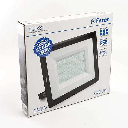 прожектор светодиодный 150w/200-230v 6500к 14250лм ip65 (ll-923) 280х253х40 черный 32104 в Краснодаре - купить по низким ценам Прожектор светодиодный 150W/200-230V 6500К 14250Лм IP65 (LL-923) 280х253х40 черный 32104 - купить по низкой цене в Краснодаре | ЮгКабель