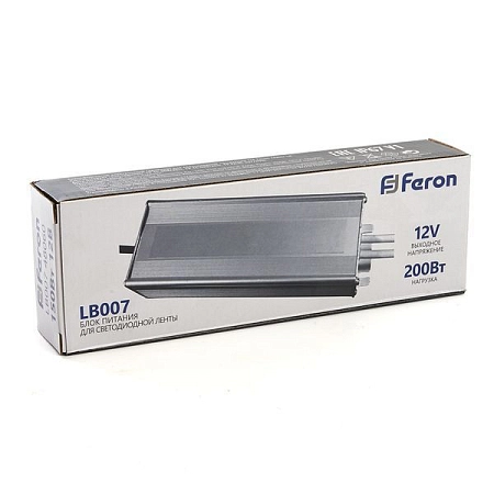 блок питания к светодиодной ленте 220/12v 200w ip67 lb007 48061 в Краснодаре - купить по низким ценам Блок питания к светодиодной ленте 220/12V 200W IP67 LB007 48061 - купить по низкой цене в Краснодаре | ЮгКабель