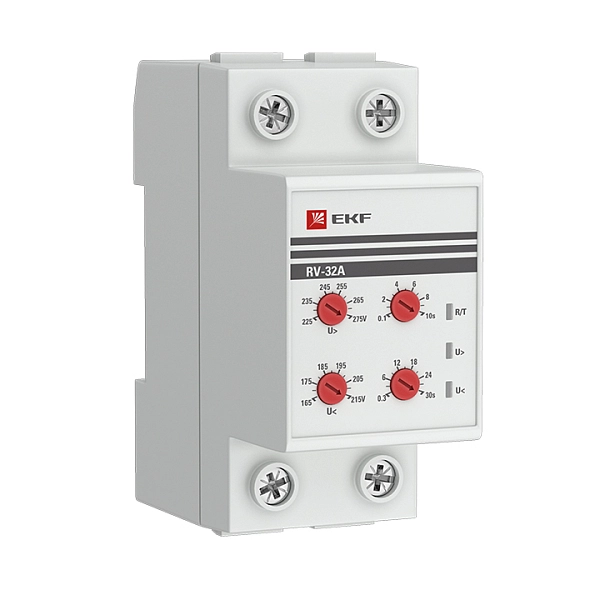 Реле напряжения 1ф., 32А 165-275В, 2мод.,(сквозное подкл.) RV-32A rv-32a в каталоге ЮгКабель