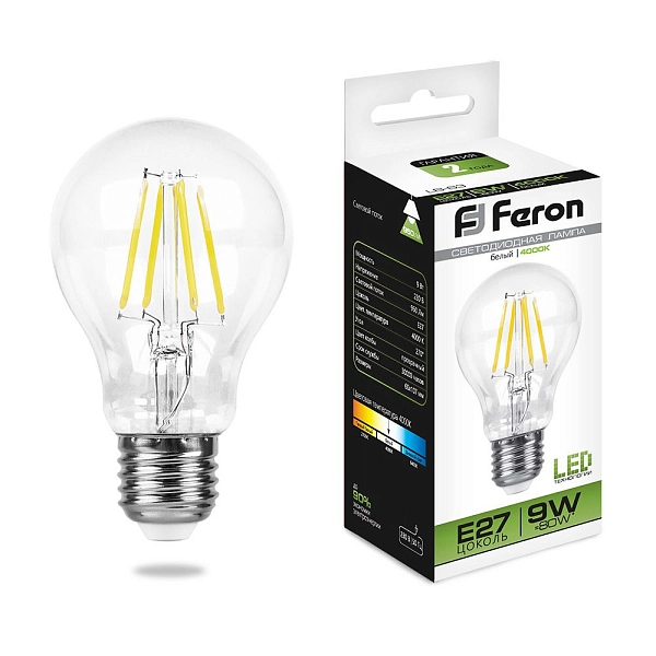 Лампа светодиод. LED   9W 4000К 950Лм Е27 30т.ч. А60 (103х60) (аналог 100W) LB-63 25632 Лампа светодиод. LED   9W 4000К 950Лм Е27 30т.ч. А60 (103х60) (аналог 100W) LB-63 25632 в каталоге ЮгКабель