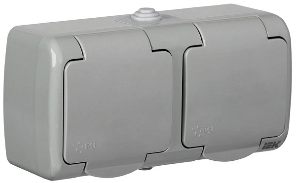 Розетка ОП 2-м с з/к IP54 (серый) AQUATIC ERA22-K03-16-54 Розетка ОП 2-м с з/к IP54 (серый) AQUATIC ERA22-K03-16-54 в каталоге ЮгКабель