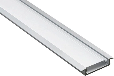 Профиль для LED-ленты встраиваемый 2000х31х6 серебро (2 заглушки, экран, 4 крепежа) CAB252 10293