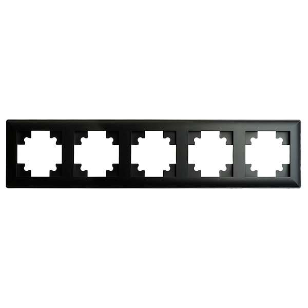 Рамка 5-местная, пластик, серия Катрин, PFR00-7005-05, черный 39816 Рамка 5-местная, пластик, серия Катрин, PFR00-7005-05, черный 39816 в каталоге ЮгКабель