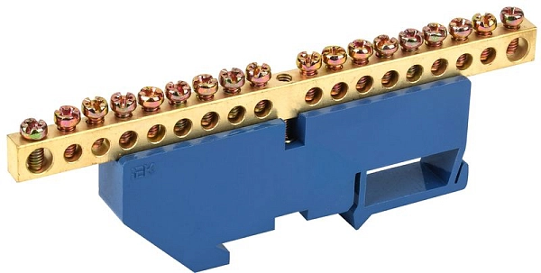 Шина N "ноль" на DIN-изол (18 групп) ШНИ-6х9-18-Д-С YNN10-69-18D-K07 в каталоге ЮгКабель